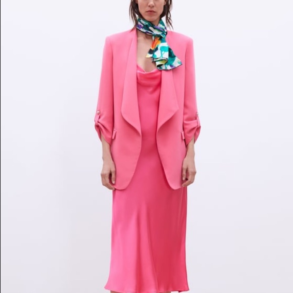 Zara pink jacket with lapels